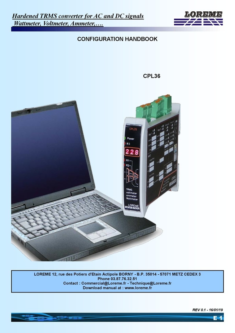Loreme CPL36 R1 Series Configuration handbook