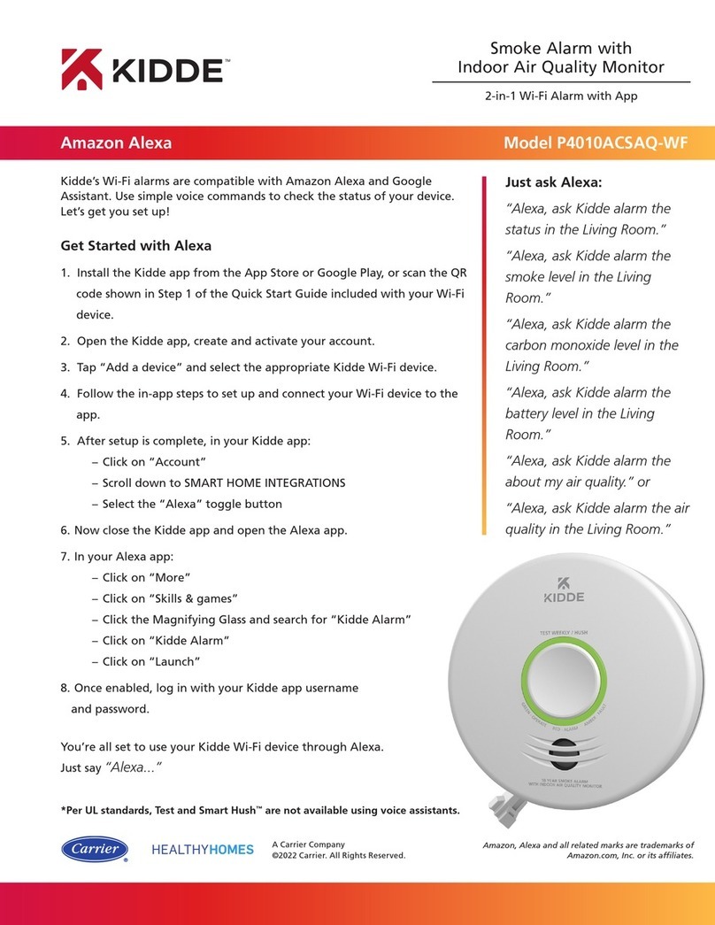 Kidde P4010ACSAQ-WF Specification sheet