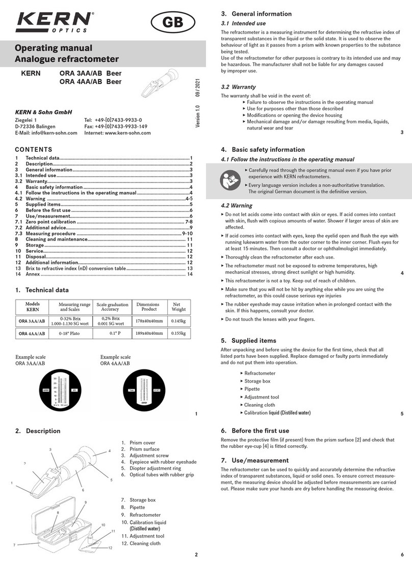 KERN ORA 3AA/AB Beer operating manual