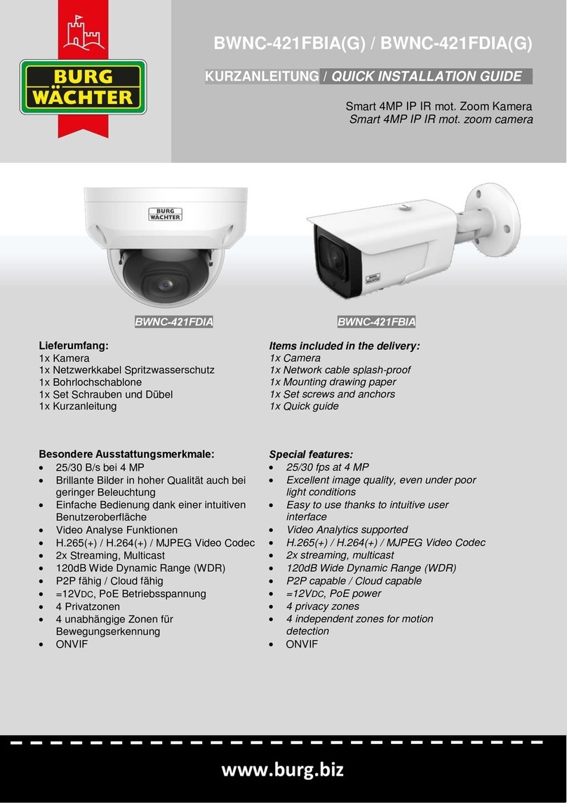 Burg Wächter BWNC-421FDIA Quick installation guide Burg Wächter BWNC-421FDIA Quick installation guide