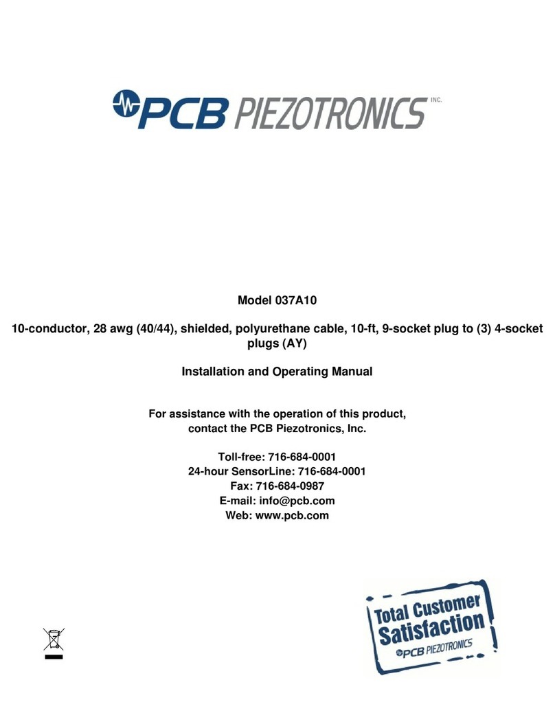 PCB Piezotronics 037A10 Installation and operating manual