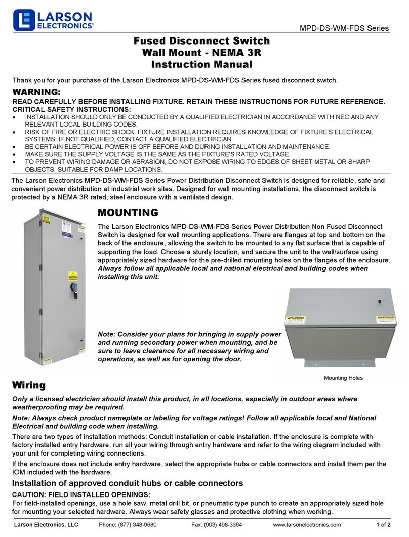 Larson Electronics MPD-DS-WM-FDS Series User manual