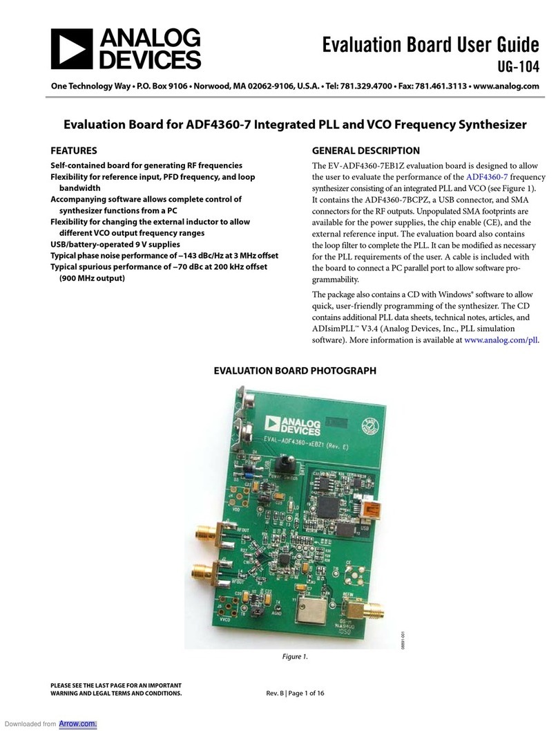 Analog Devices EV-ADF4360-7EB1Z User manual