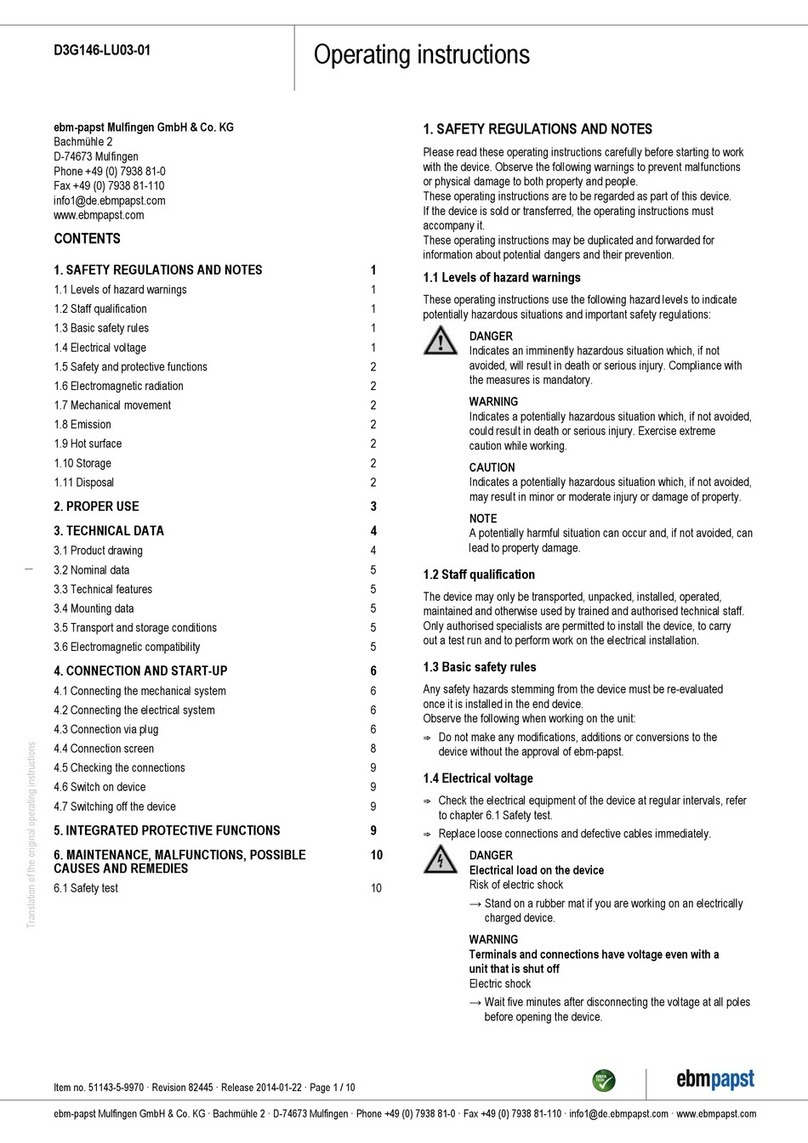 Ebmpapst D3G146-LU03-01 User manual