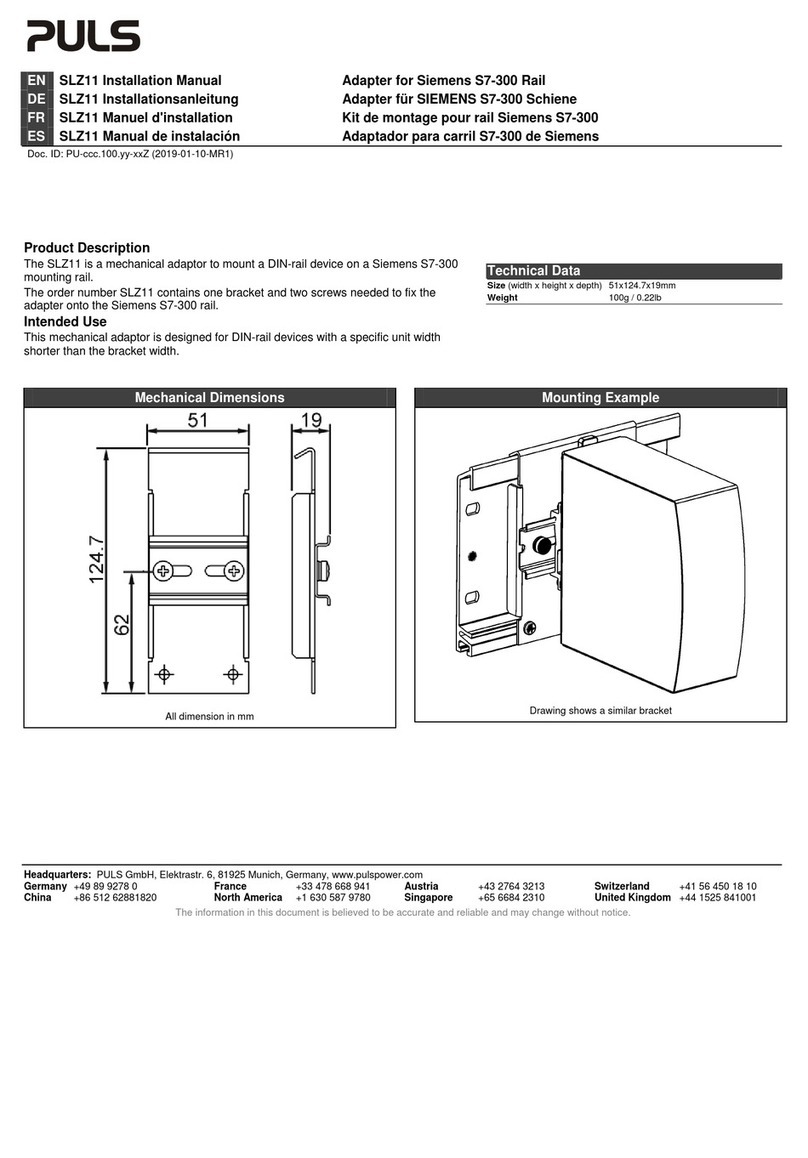 Puls SLZ11 installation manual