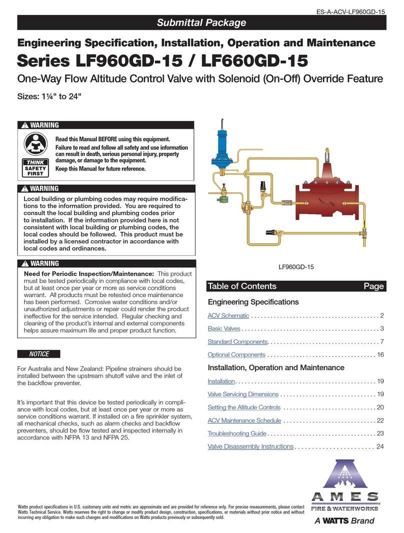 Watts AMES LF960GD-15 Series User manual