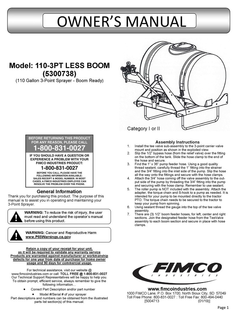 Fimco 5300738 User manual