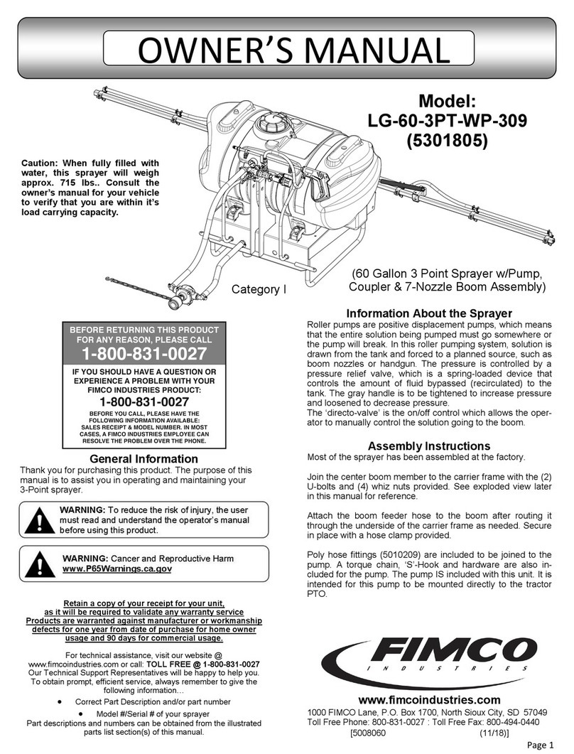 Fimco LG-60-3PT-WP-309 User manual
