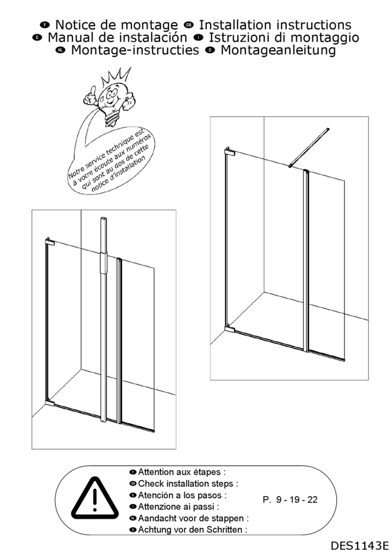 Kinedo Kinequartz DUO DES1143E Installation instruction Kinedo Kinequartz DUO DES1143E Installation instruction