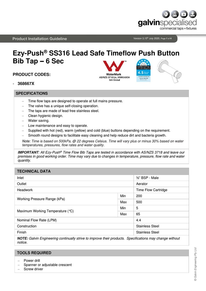 Galvin Specialised Ezy-Push SS316 Product installation guideline