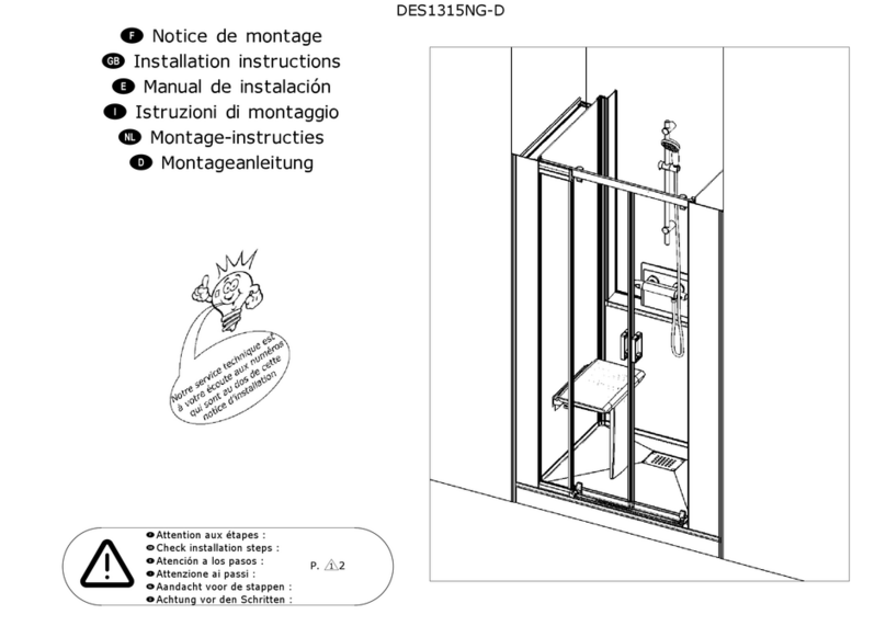 Kinedo Kinemagic Royal DES1315NG-D installation instructions Kinedo Kinemagic Royal DES1315NG-D installation instructions