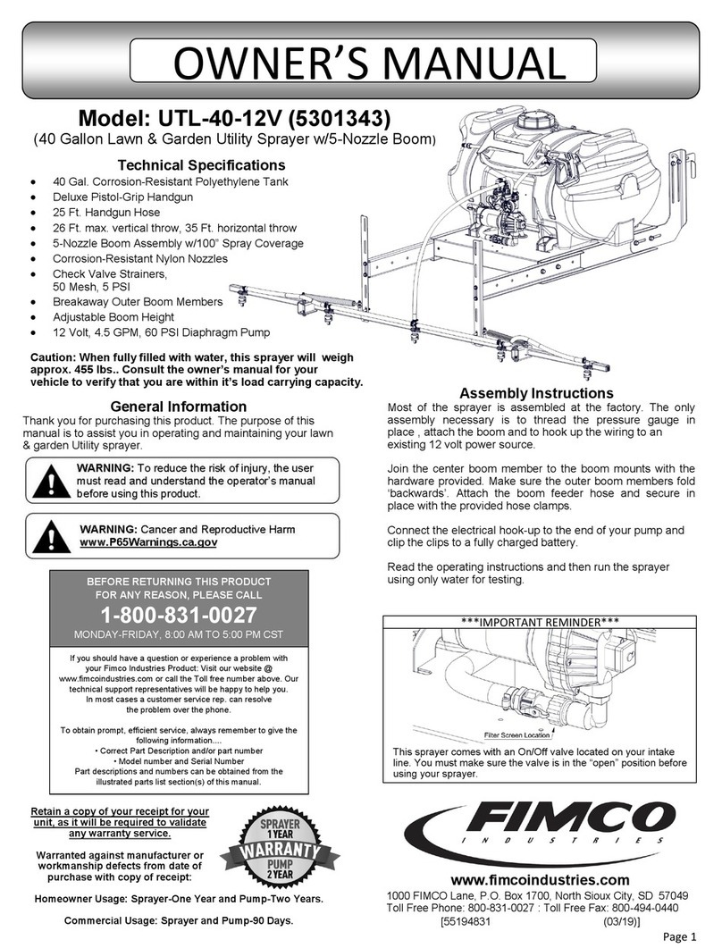 Fimco UTL-40-12V owner's manual
