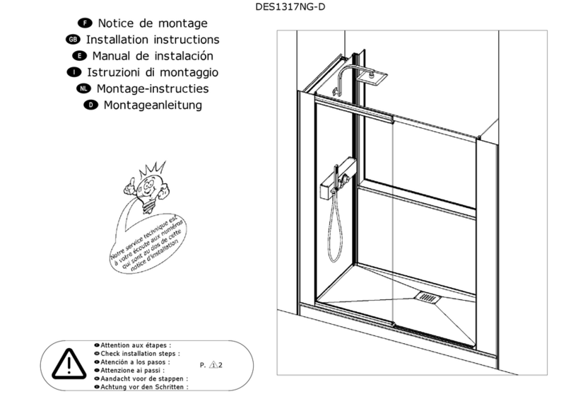 Kinedo Kinemagic Design DES1317NG-D installation instructions