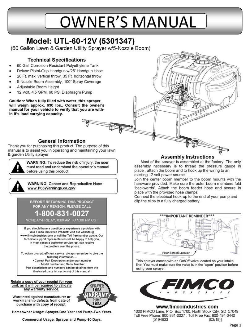Fimco UTL-60-12V owner's manual