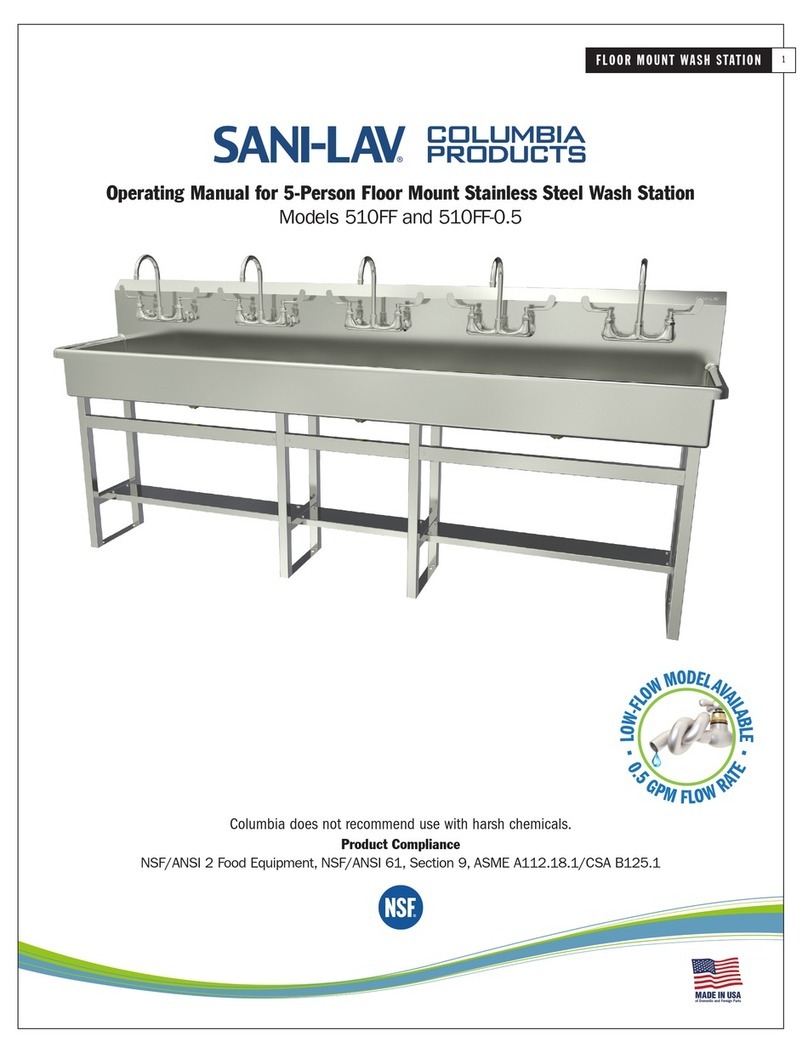 Columbia Products SANI-LAV 510FF operating manual Columbia Products SANI-LAV 510FF operating manual