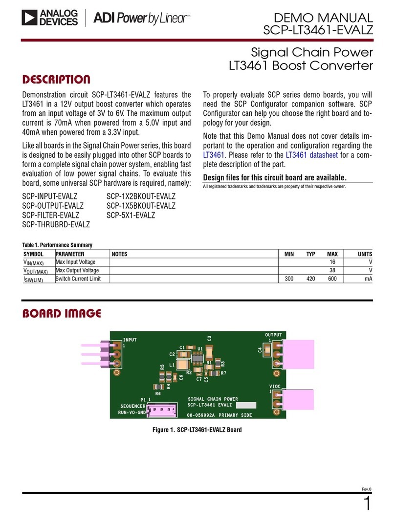 Linear ADI Power SCP-LT3461-EVALZ Quick setup guide