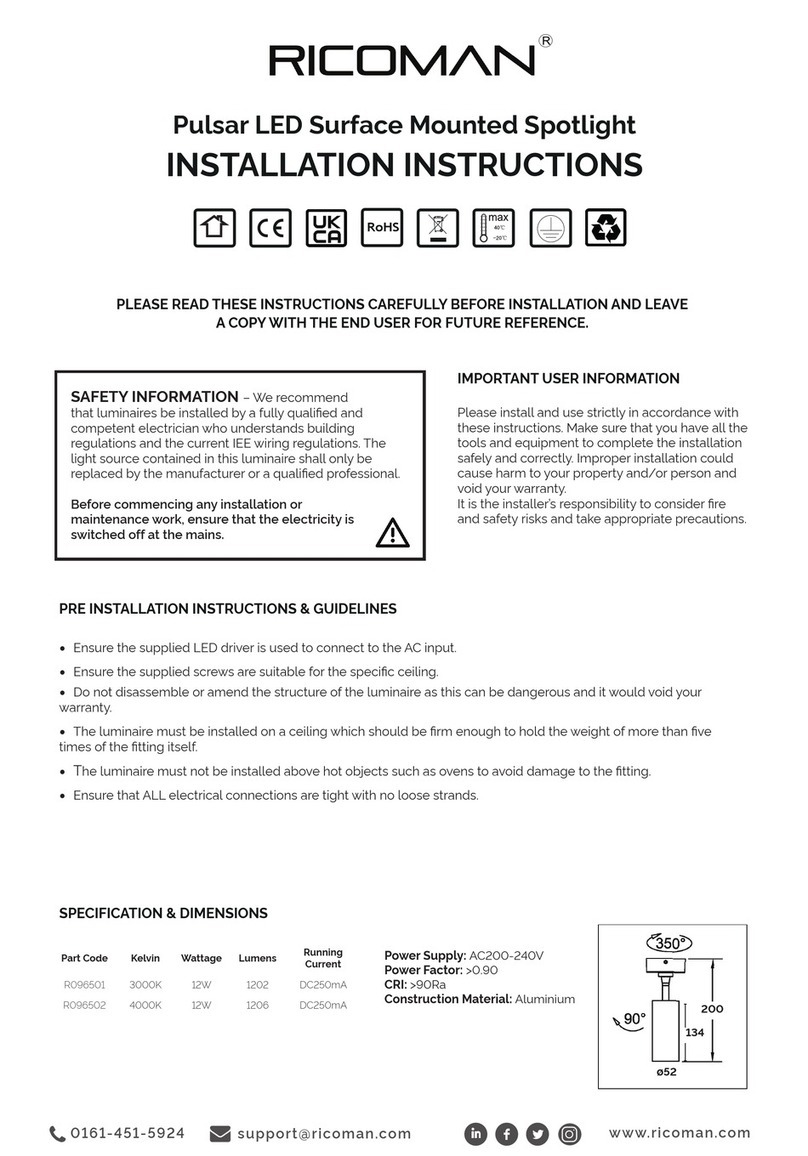 RICOMAN R096501 installation instructions