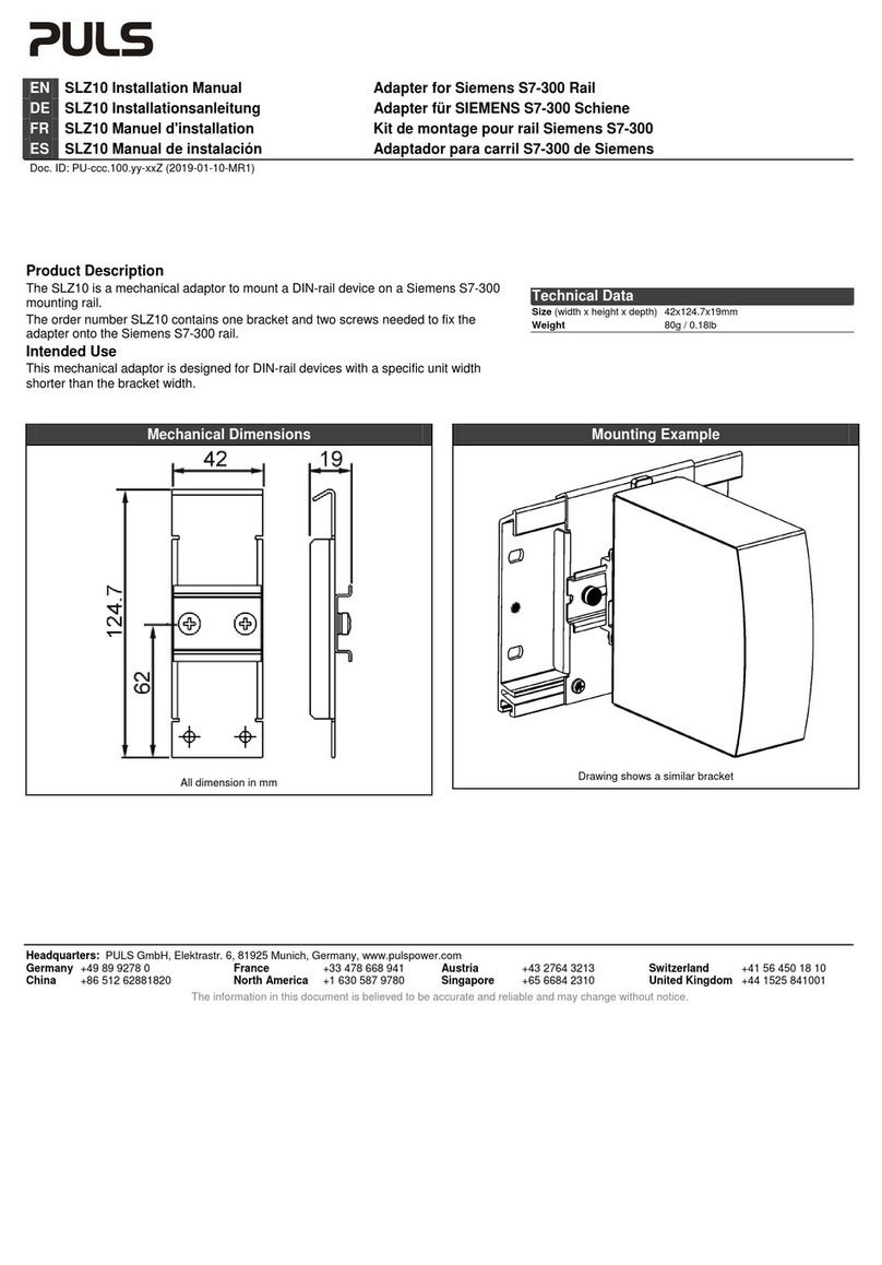 Puls SLZ10 installation manual