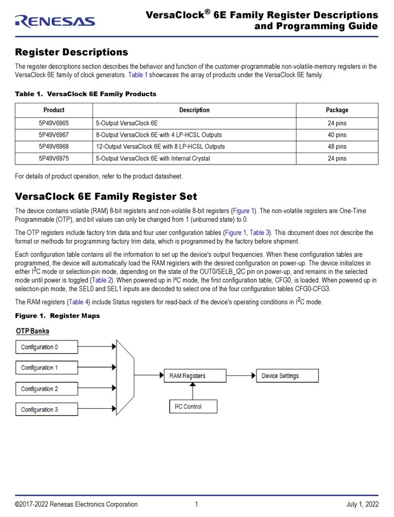 Renesas VersaClock 6E Series Register Descriptions and Programming Guide