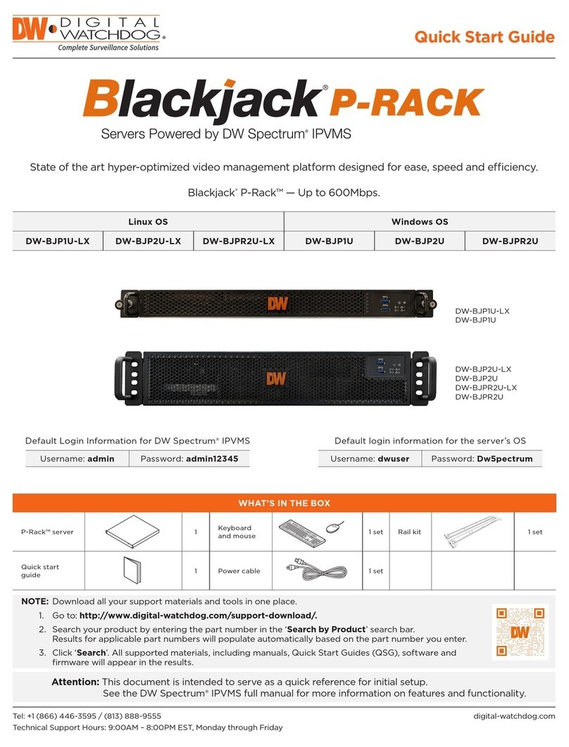 DW Blackjack P-Rack-LX DW-BJP2U-LX User manual