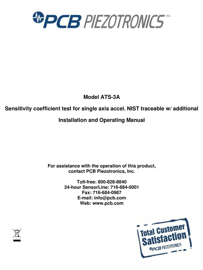 PCB Piezotronics ATS-3A Installation and operating manual