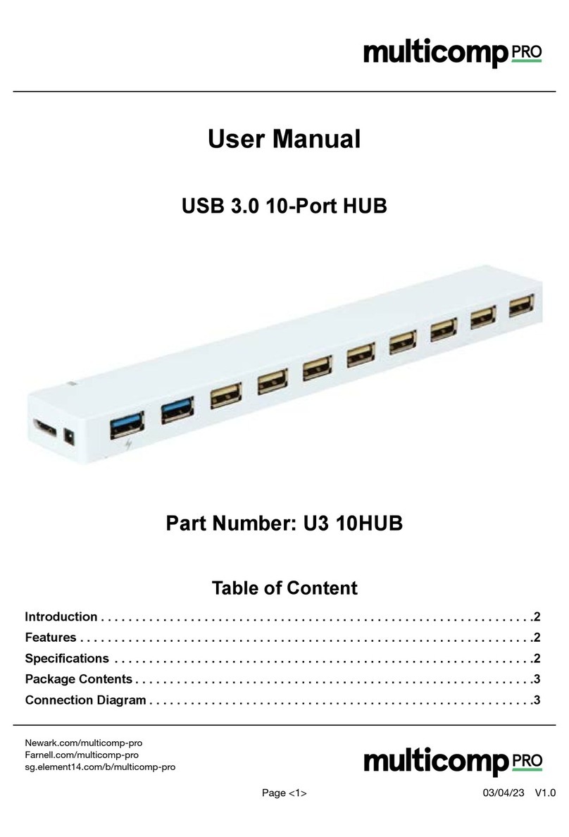 multicomp pro U3 10HUB user manual