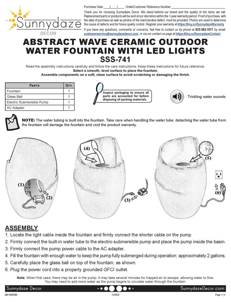 Sunnydaze Decor SSS-741 manual Sunnydaze Decor SSS-741 manual