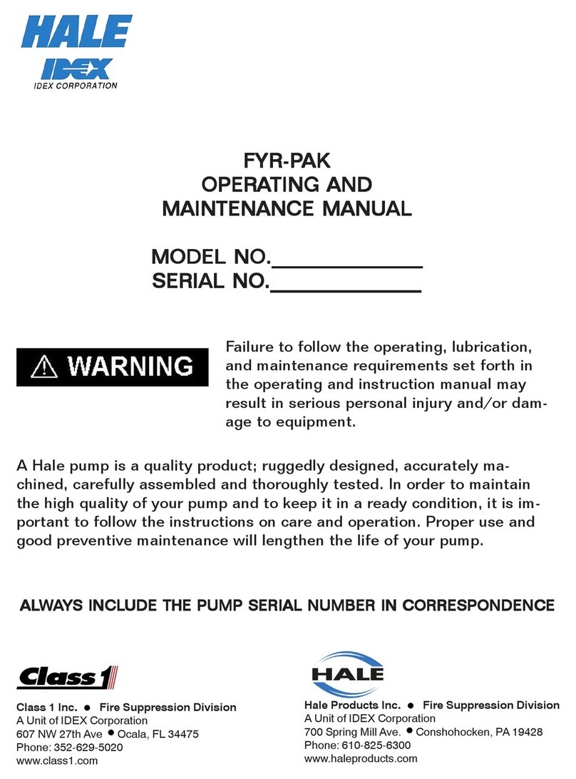 Idex HALE FYR-PAK Operating instructions