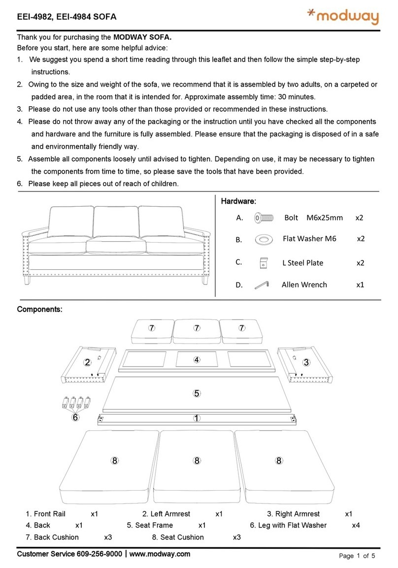 modway EEI-4982 Assembly instructions