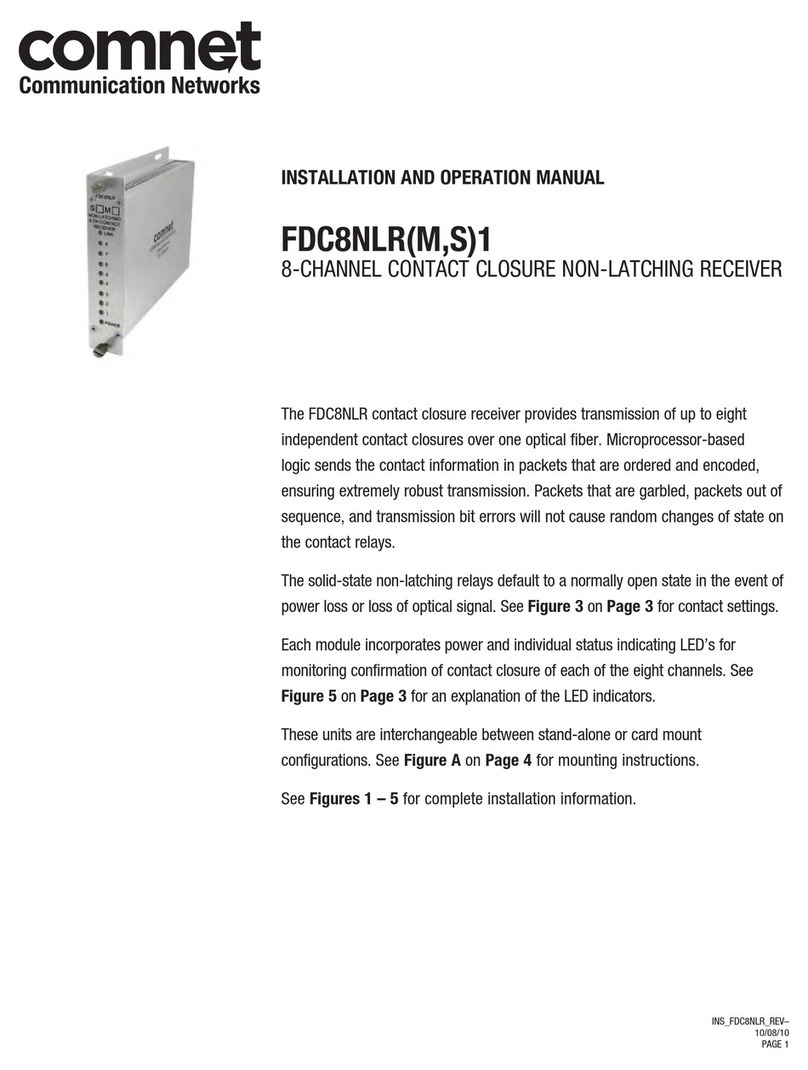 Comnet FDC8NLR1 User manual