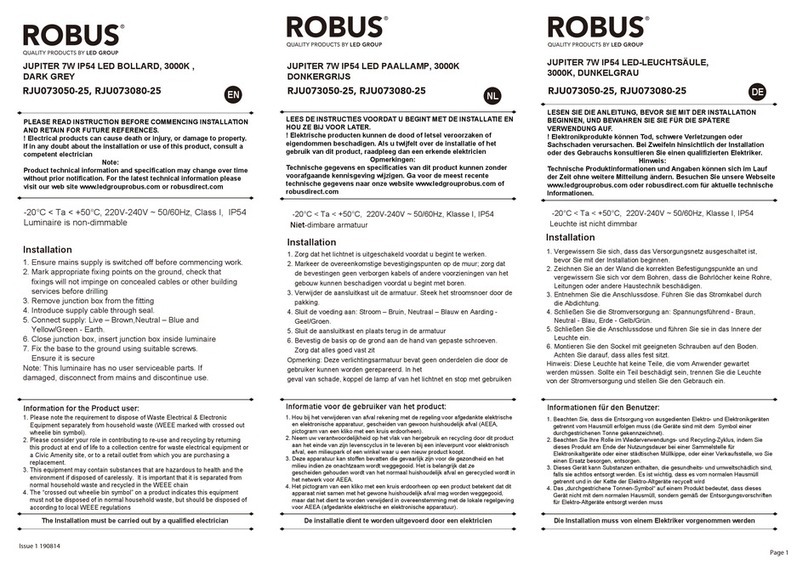 LED Group ROBUS JUPITER manual