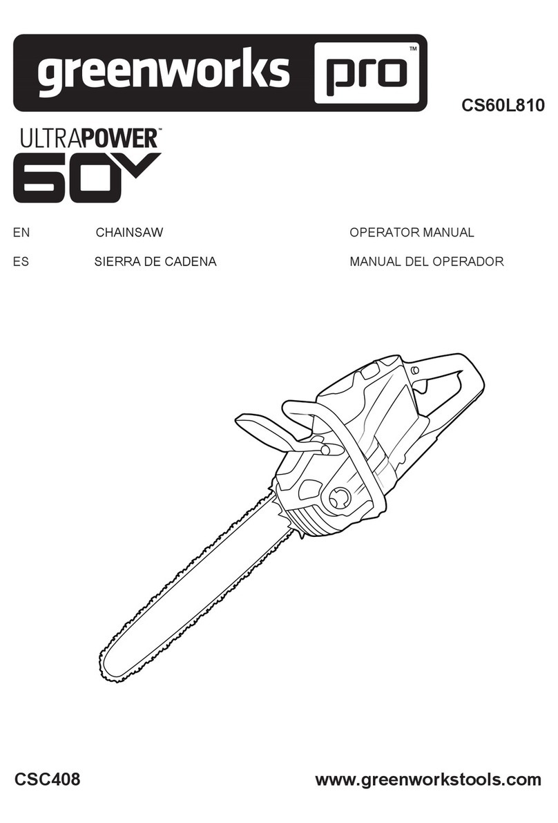 GreenWorks Pro ULTRAPOWER CS60L810 Operator's manual