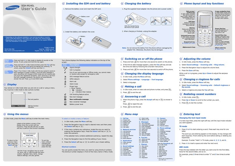 Samsung SGH-M140L User manual