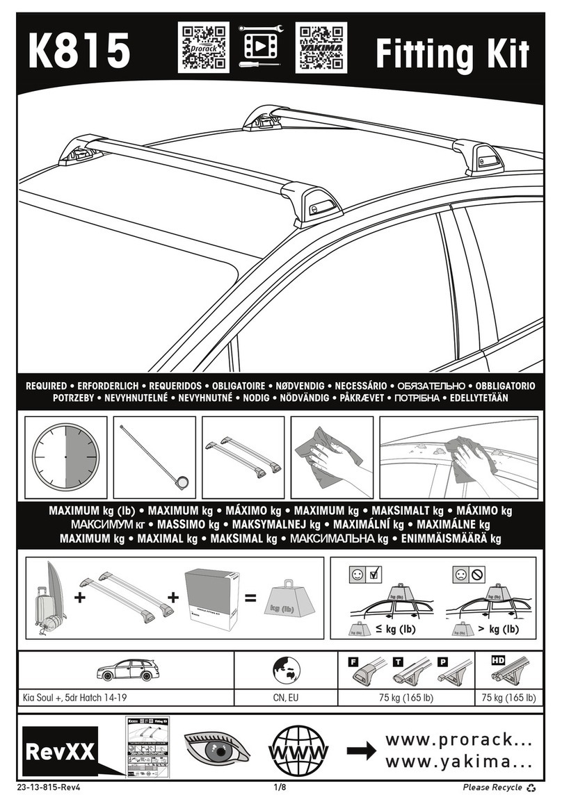 Prorack K815 User manual
