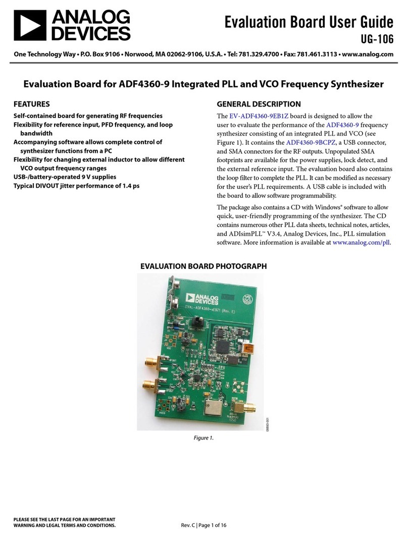 Analog Devices EV-ADF4360-9EB1Z User manual