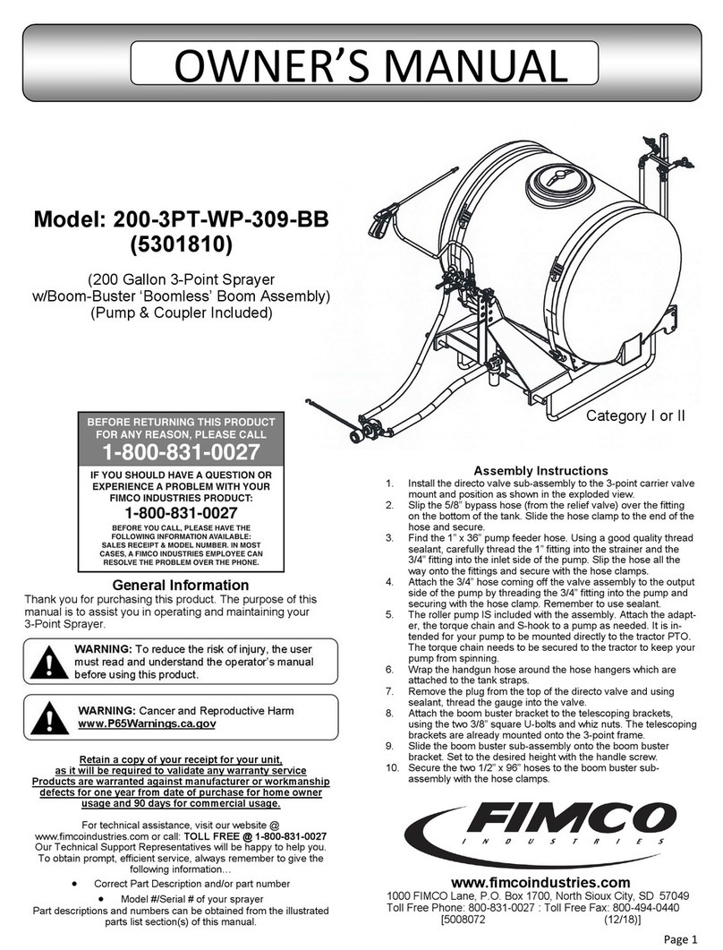 Fimco 200-3PT-WP-309-BB User manual