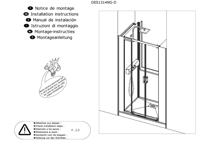 Kinedo Kinemagic Design DES1314NG-D installation instructions Kinedo Kinemagic Design DES1314NG-D installation instructions