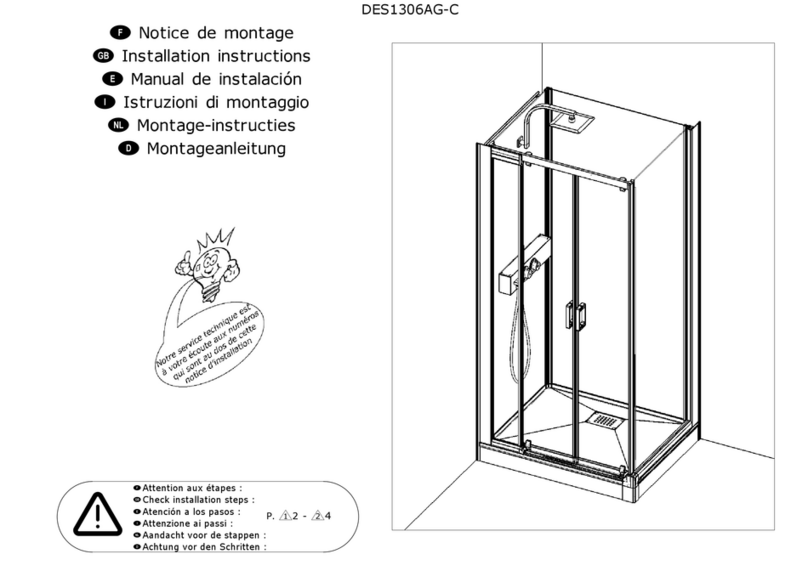 Kinedo Kinemagic Design DES1306AG-C installation instructions Kinedo Kinemagic Design DES1306AG-C installation instructions