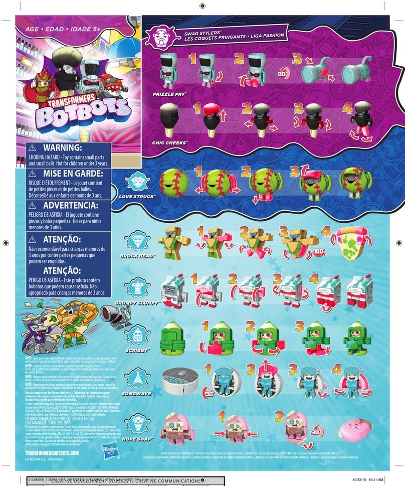 Hasbro TRANSFORMERS BOTBOTS Swag Stylers 8-Pack Mystery 2... User manual Hasbro TRANSFORMERS BOTBOTS Swag Stylers 8-Pack Mystery 2... User manual
