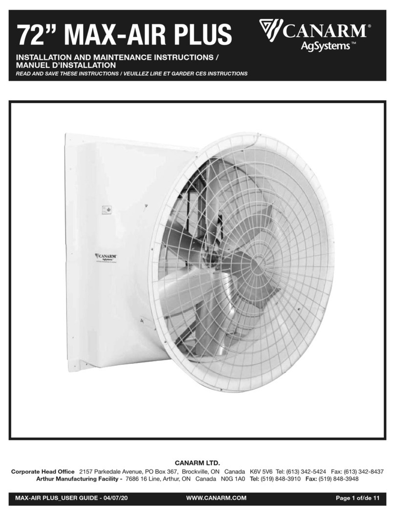 Canarm AgSystems MAX-AIR PLUS User manual Canarm AgSystems MAX-AIR PLUS User manual