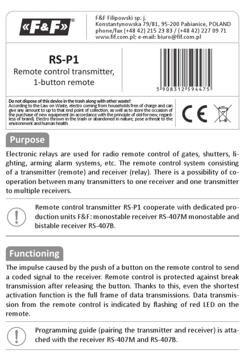 F&F RS-P1 manual