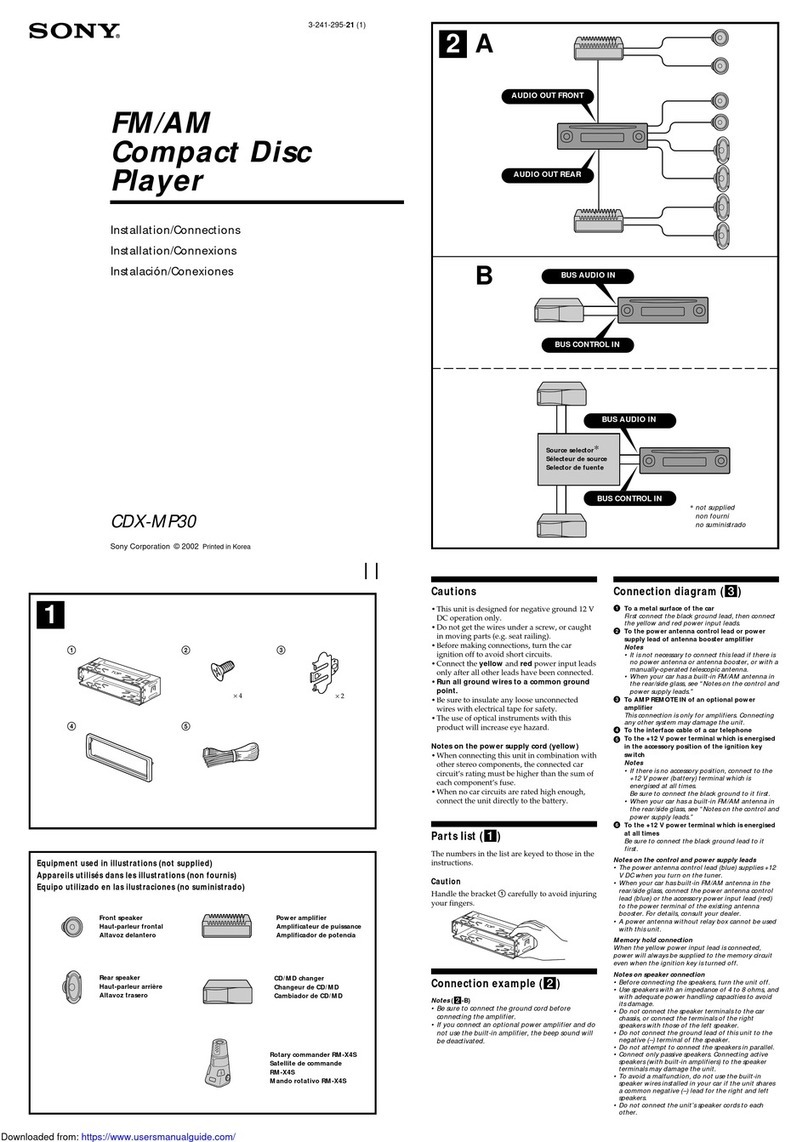 Sony CDX-MP30 Product guide
