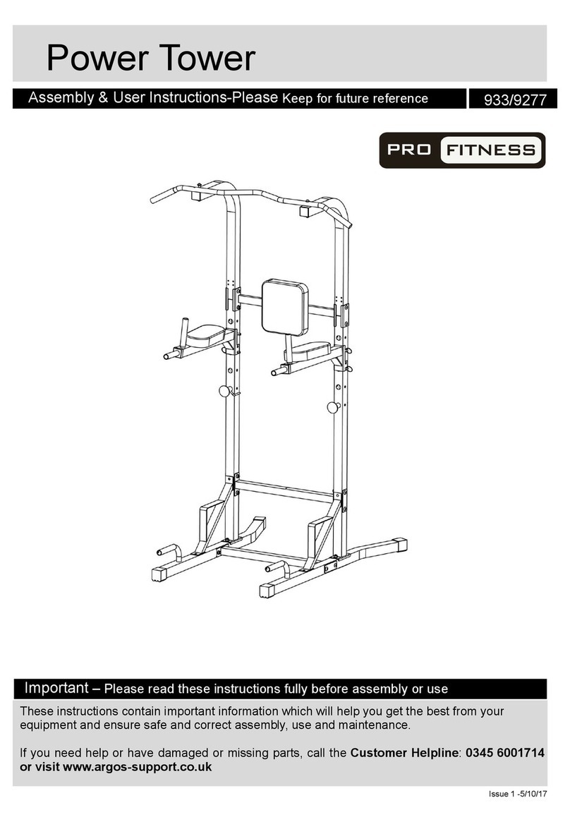 Pro Fitness Power Tower Assembly & user instructions