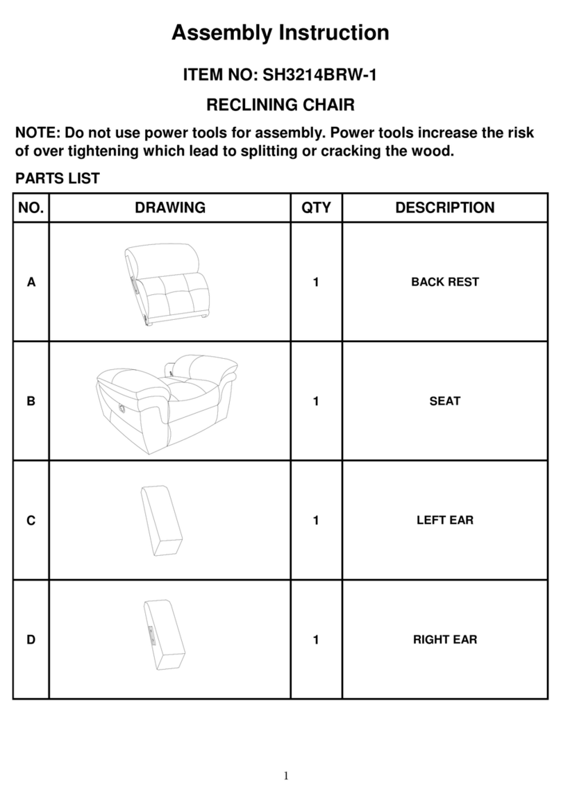 Homelegance SH3214BRW-1 User manual Homelegance SH3214BRW-1 User manual