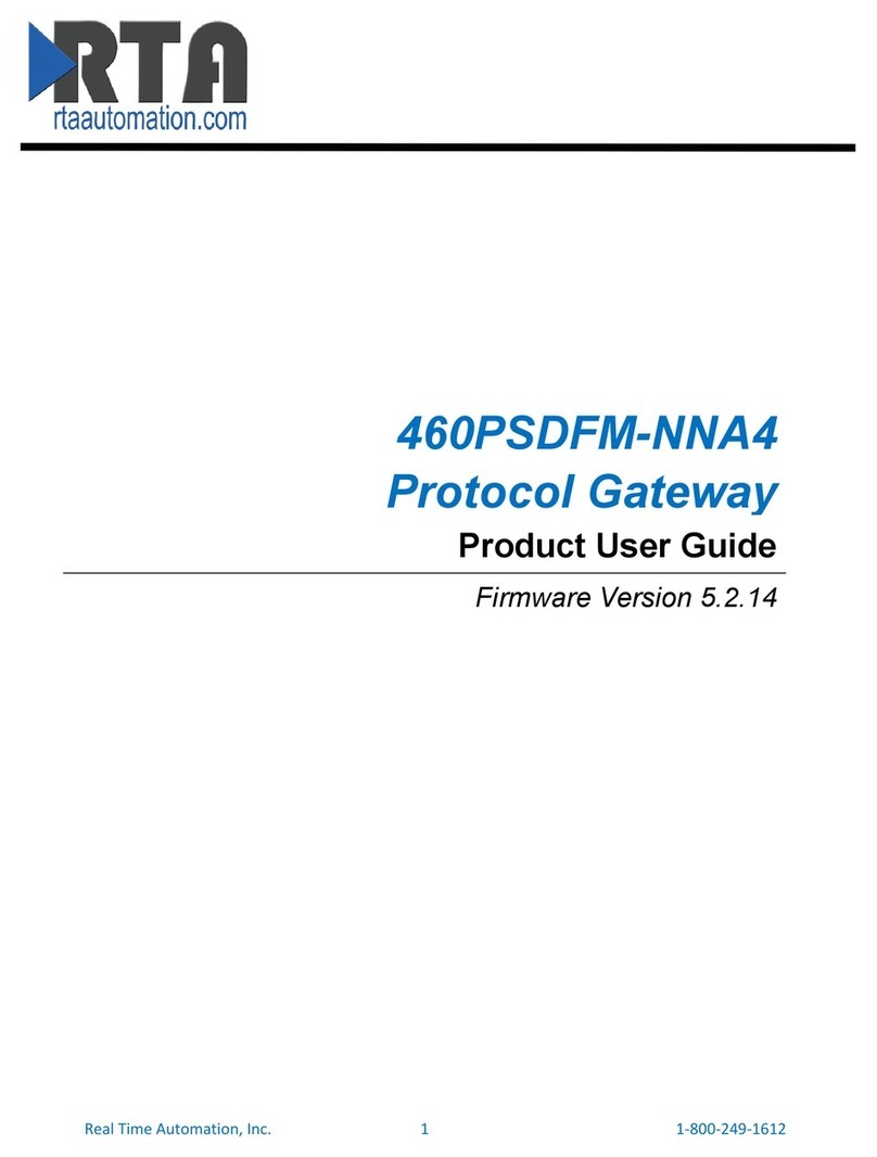 RTA 460PSDFM-NNA4 Product user guide