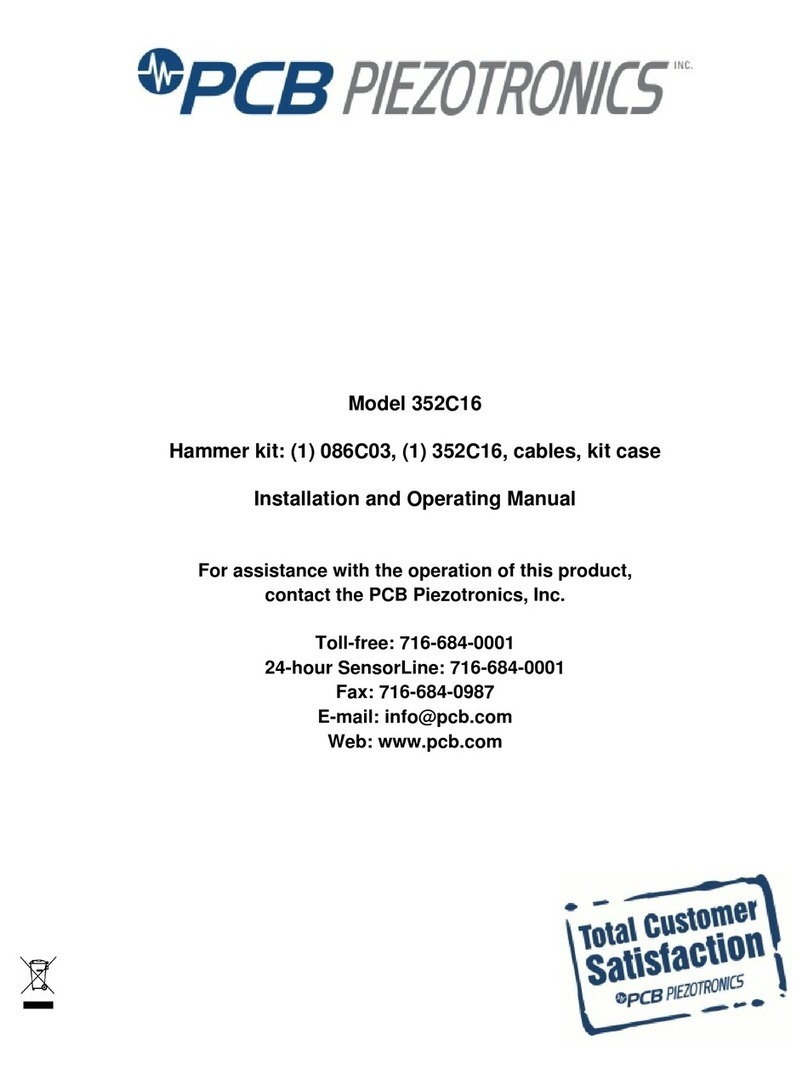 PCB Piezotronics 352C16 Installation and operating manual