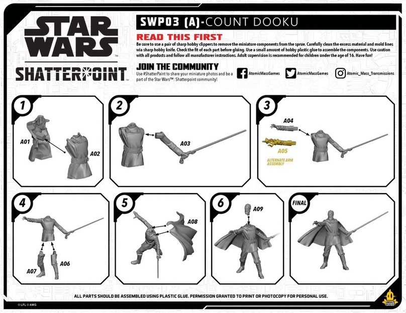 ATOMIC MASS GAMES STAR WARS SHATTERPOINT SWP03(A)-COUNT DOOKU Read this first