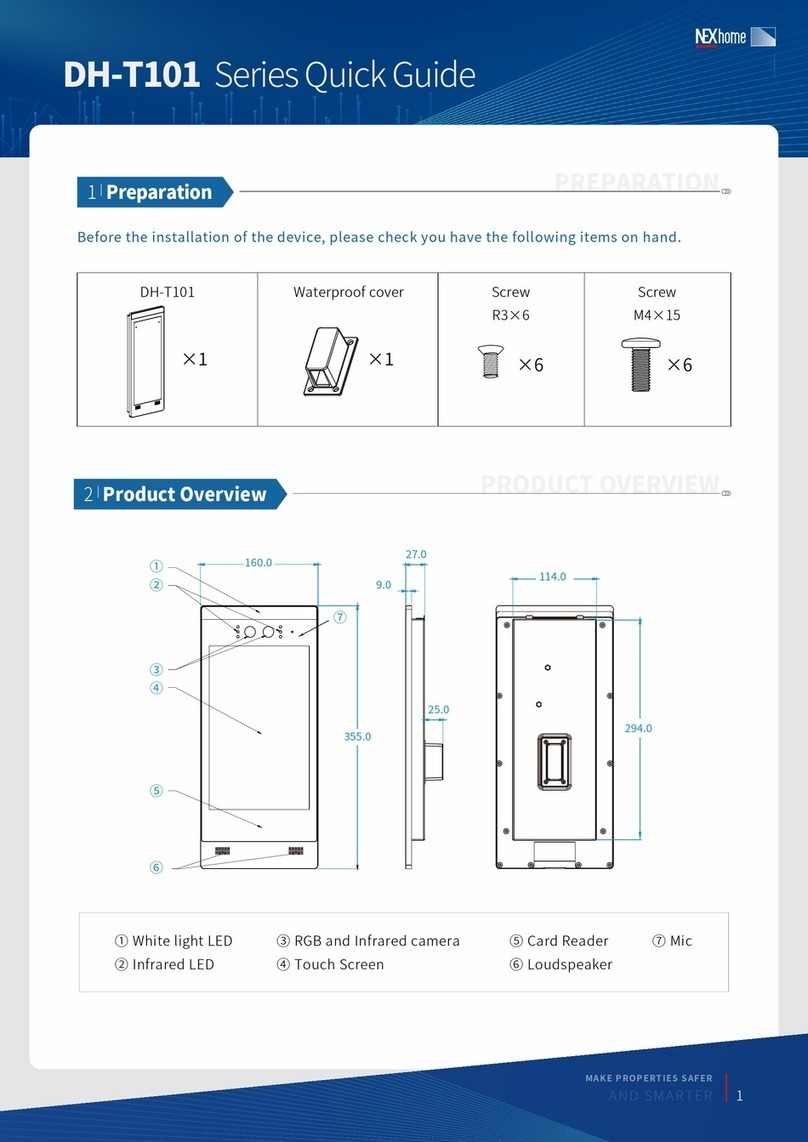 NEXhome DH-T101 Series User manual