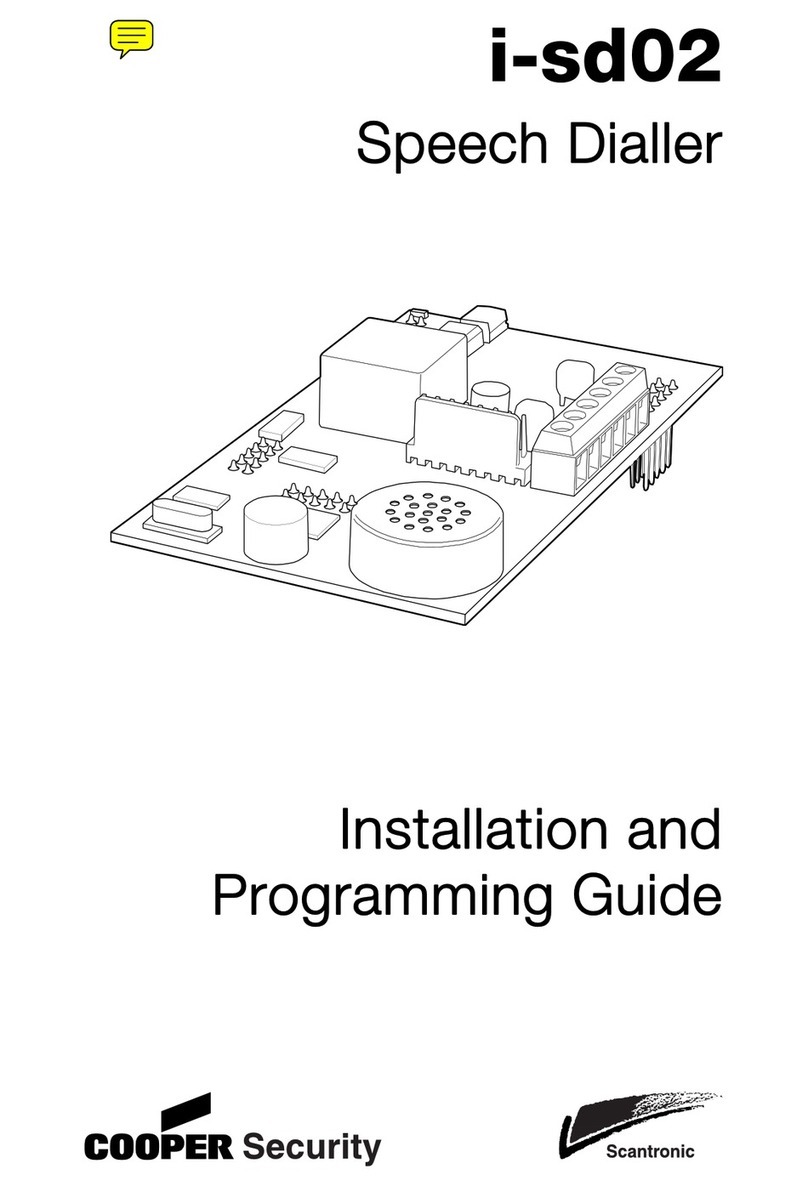 Cooper Security Scantronic i-sd02 Installation and programming guide
