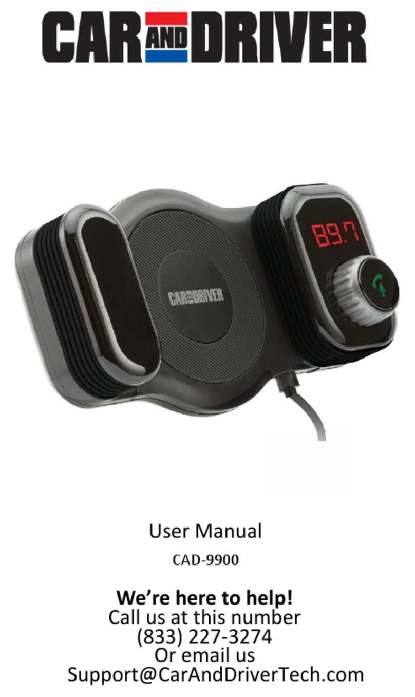 Car and Driver CAD-9900 user manual